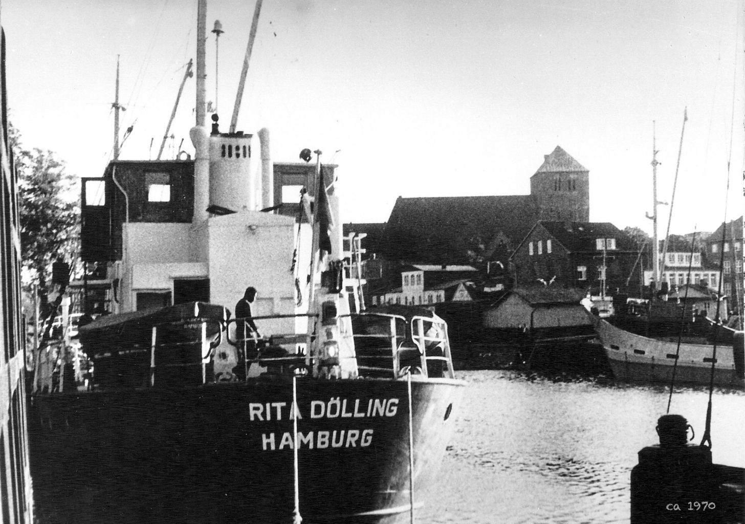 Historische Aufnahme des Schiffs als Rita Dölling im Hafen